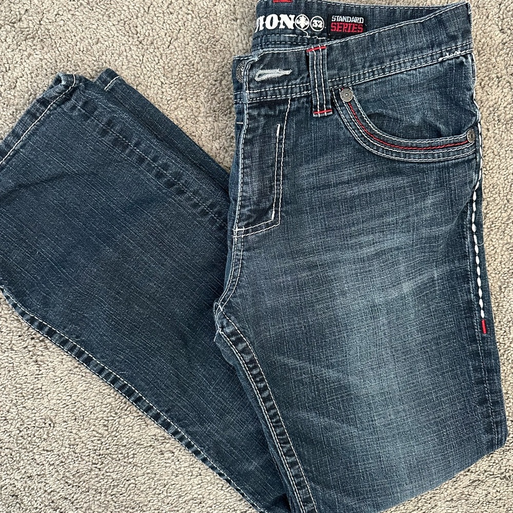 Men’s affliction buckle jeans